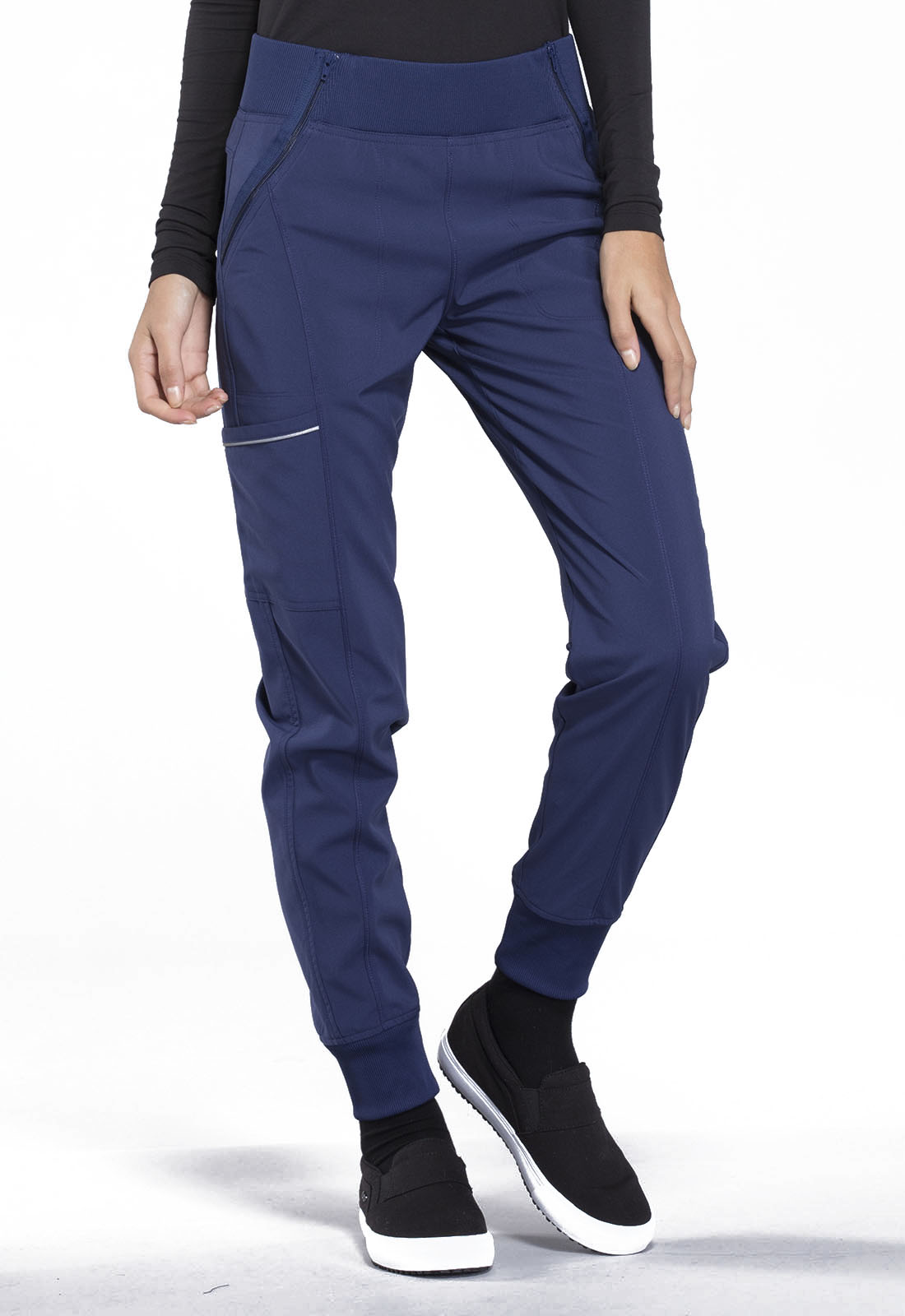 MID RISE TAPERED LEG JOGGER PANT NAVY MEDIUM