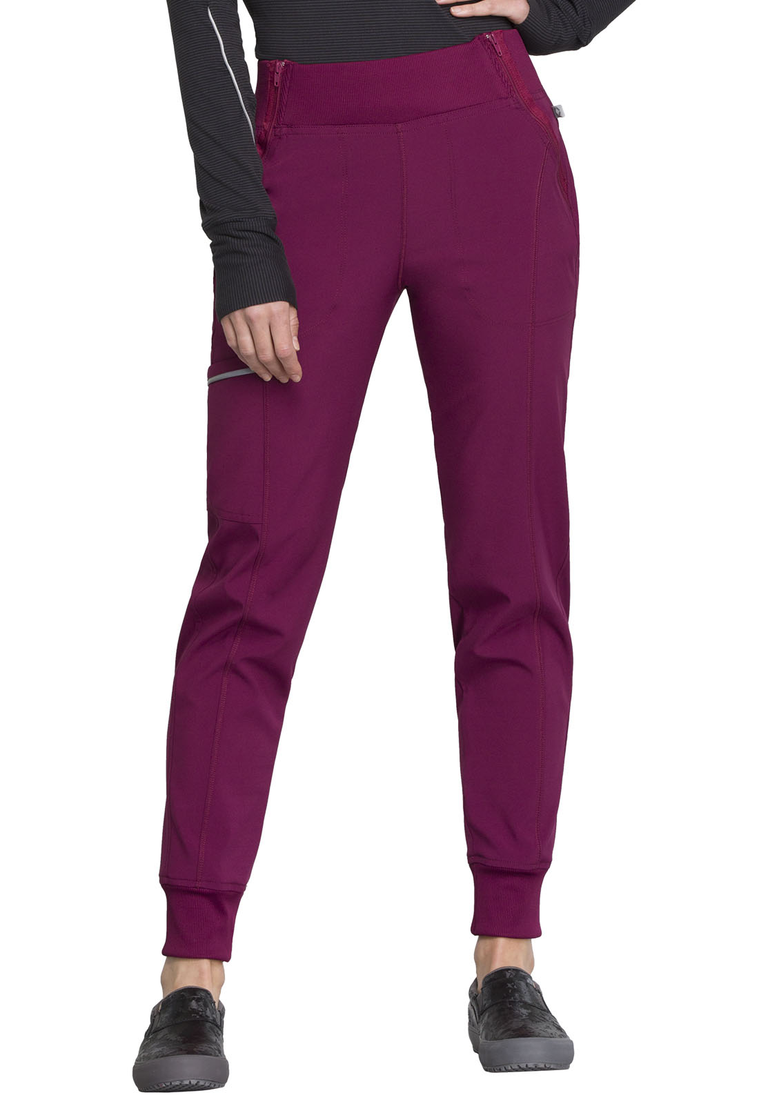 MID RISE TAPERED LEG JOGGER PANT WINE 2XLG