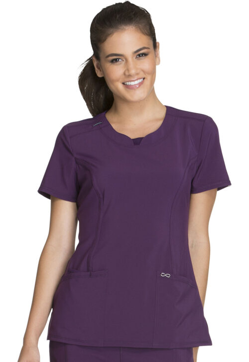 ROUND NECK TOP EGGPLANT MED