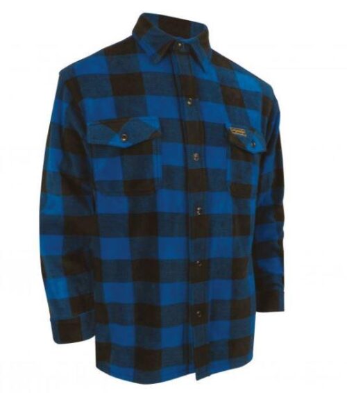 JACKFIELD FLEECE LUMBER JACKET BLUE LARGE