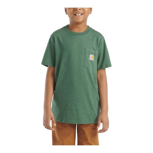 CARHARTT KIDS SHORT-SLEEVE POCKET T-SHIRT CILANTRO HTR