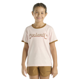 CARHARTT KIDS SHORT-SLEEVE RINGER LOGO T-SHIRT POTPOURRI XC2