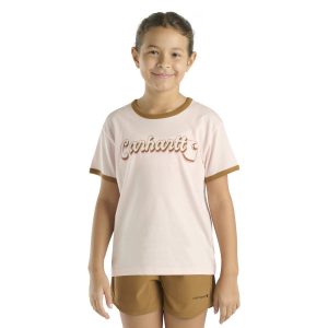 CARHARTT KIDS SHORT-SLEEVE RINGER LOGO T-SHIRT POTPOURRI MA1