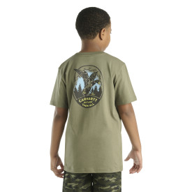 CARHARTT KIDS SHORT SLEEVE POCKET DUCK T-SHIRT/ DUSTY OLIVE JT2