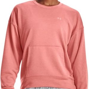 UA WOMENS FISH PRO TERRY CREW PINK