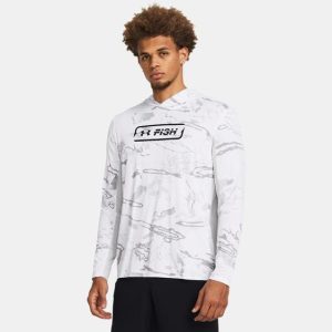 UA ISO-CHILL SHOREBREAK CAMO HOODIE WHT