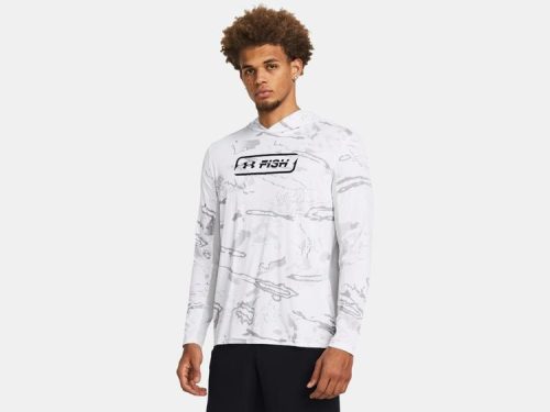 UA ISO-CHILL SHOREBREAK CAMO HOODIE WHT