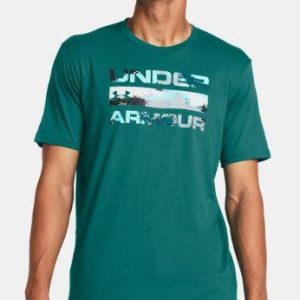 UA STACKED LOGO FILL SS GREEN