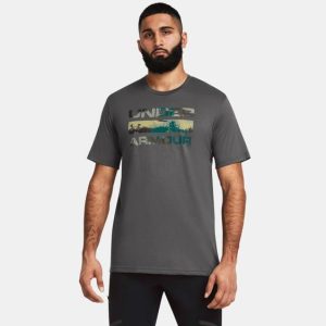UA STACKED LOGO FILL SS GRAY