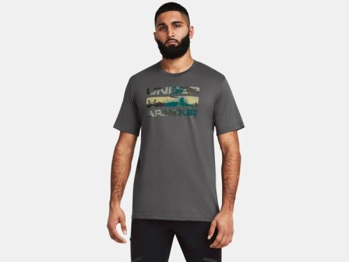 UA STACKED LOGO FILL SS GRAY