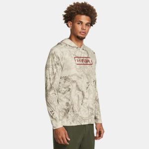 UA ISO-CHILL SHOREBREAK CAMO HOODIE BROWN