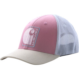 CARHARTT KIDS TWILL TRUCKER HAT PEONY