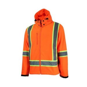10-4 HI VIZ SOFTSHELL JACKET DETACH HOOD