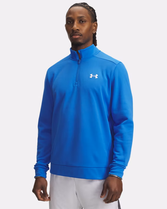 UA ARMOUR FLEECE 1/4ZIP BLUE