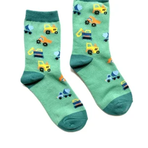 MOJJA SOCKS CONSTRUCTION VEHICLES KIDS AGES 7-10 SIZE 1-5