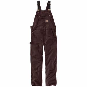 CARHARTT M WASHED DUCK BIB OVERALL BROWN