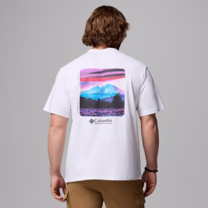 COLUMBIA MEN'S CSC HEAVYWEIGHT BACK GRAPHIC TEE, BLACK, PHOTOREAL