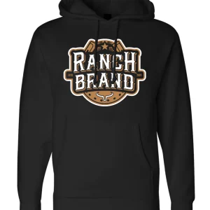 RANCH BRAND HORSESHOE 2 BLACK HOODIE