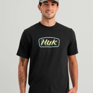 HUK SCRIPT SS TEE BLACK(001)