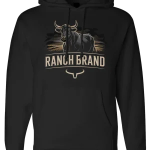 RANCH BRAND ANGUS BLACK HOODIE