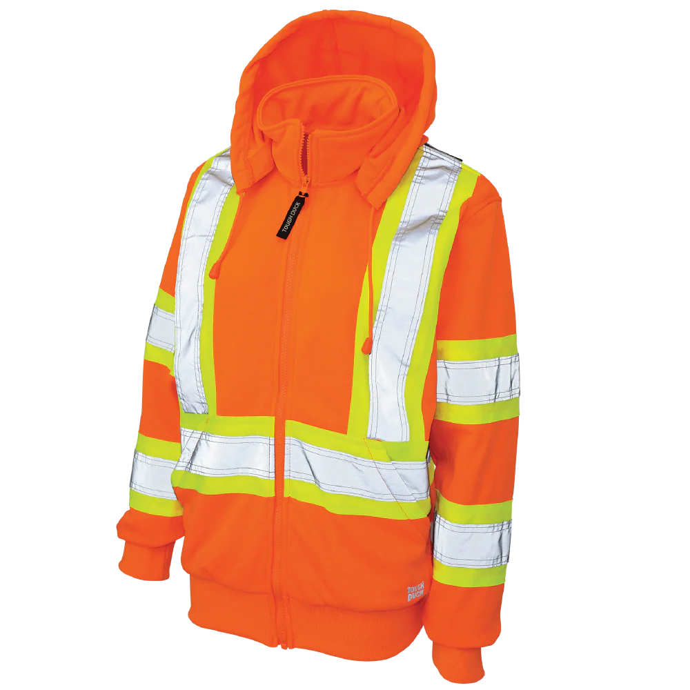 TOUGH DUCK WOMEN'S SAFETY HOODIE/ FLUORESCENT ORANGE