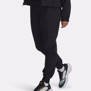 UA RIVAL HI RISE WOVEN PANT BLACK