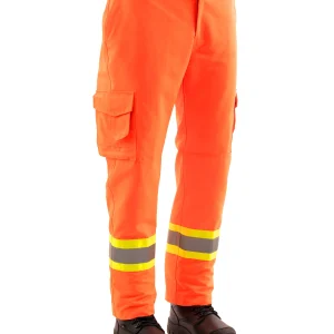 FORCEFIELD HI VIS RIPSTOP WORK PANTS ORANGE