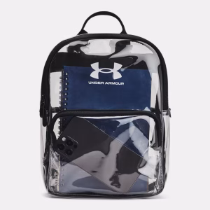 UA ESSENTIAL MINI CLEAR BACKPACK BLK/WH
