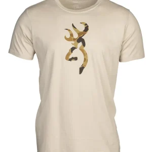 BROWNING CAMO BUCKMARK,SS SHIRT TAN/VTAN
