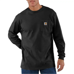 CARHARTT TK0126 M DEARBORN LSEFT LS PKT TSHRT BLACK