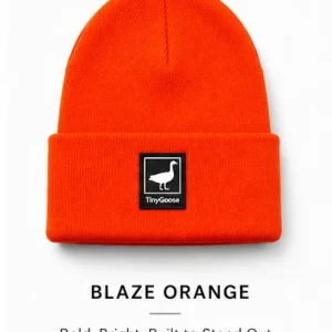 TINY GOOSE BLAZE ORANGE BEANIE